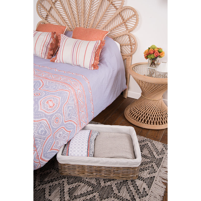 Panier en rotin Ayriauna, Grand - H 8,5 po x l 26 po x P 21 po