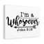 I'm A Whosoever - Wrapped Canvas Print-1732746095
