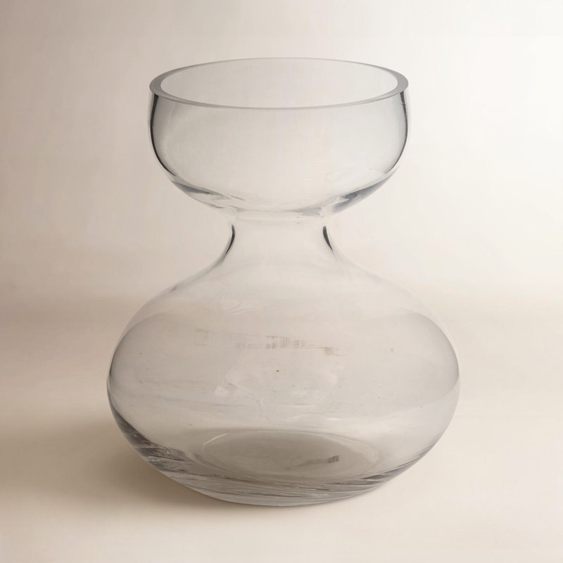 Eske Handmade Glass Table Vase, 8" H x 6.75" W x 6.75" D
