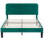 Lit plateforme rembourré en velours amélioré avec tête de lit réglable, conception renforcée et silencieuse, aucun sommier tapissier requis, support de lattes en bois robuste, assemblage facile-623717989-618794011