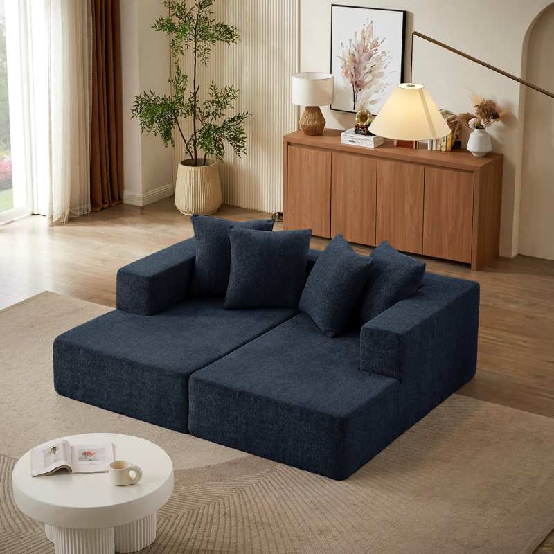 Canapé modulaire en chenille - Chaise rembourrée moderne