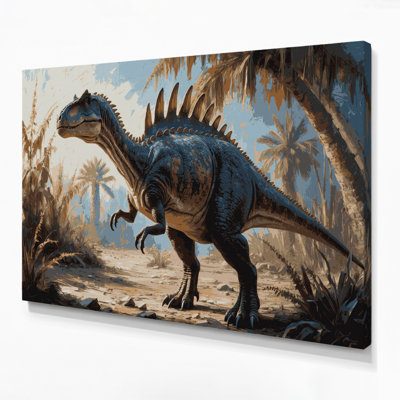 «Dinosaur Amargasaurus», art mural sur toile grise