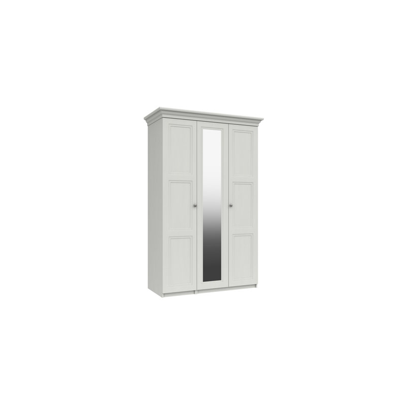Adnan 3 Door Manufactured Wood Wardrobe, White