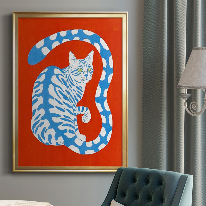 Complementary House Cat I - Impression d'un seul cadre photo, Or, H 24,5 po x l 18,5 po x P 1,25 po
