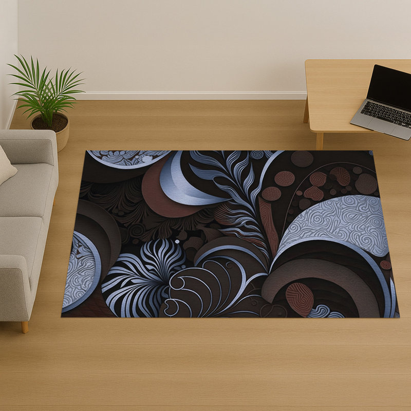 Abstract Area Rug, Rectangle 140 x 200 cm
