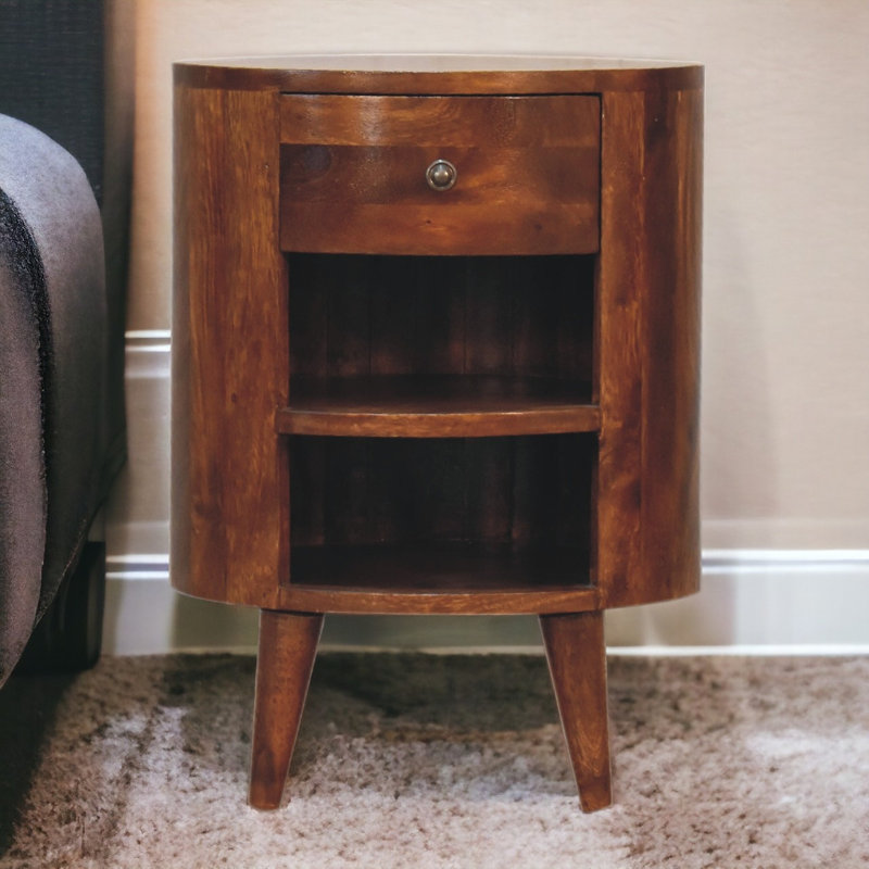 Jelisia 15.7'' W Solid Wood Nightstand