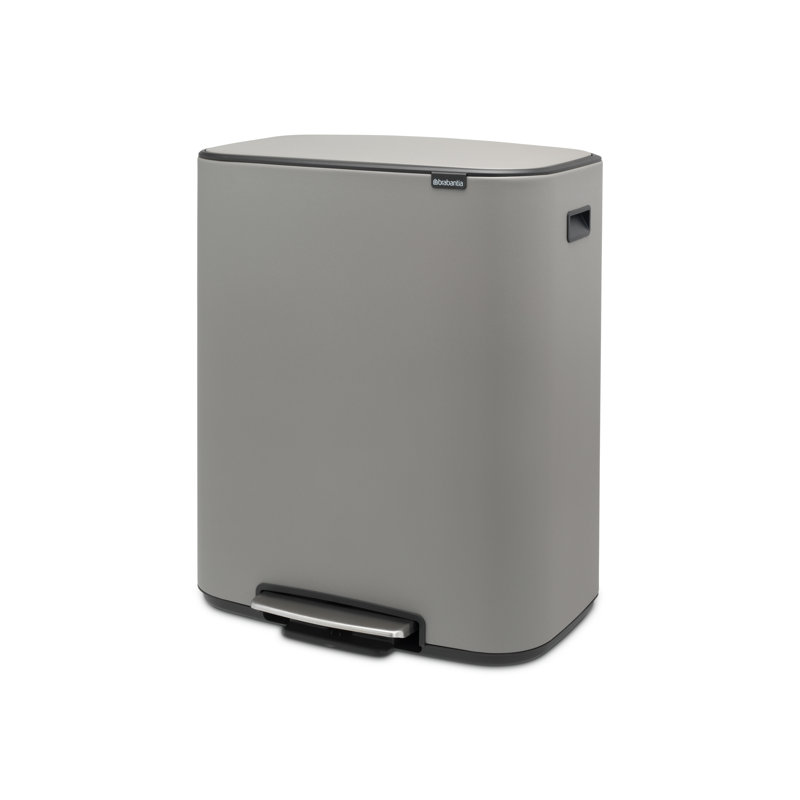 Brabantia Bo 60 Litre Pedal Bin, Concrete Grey