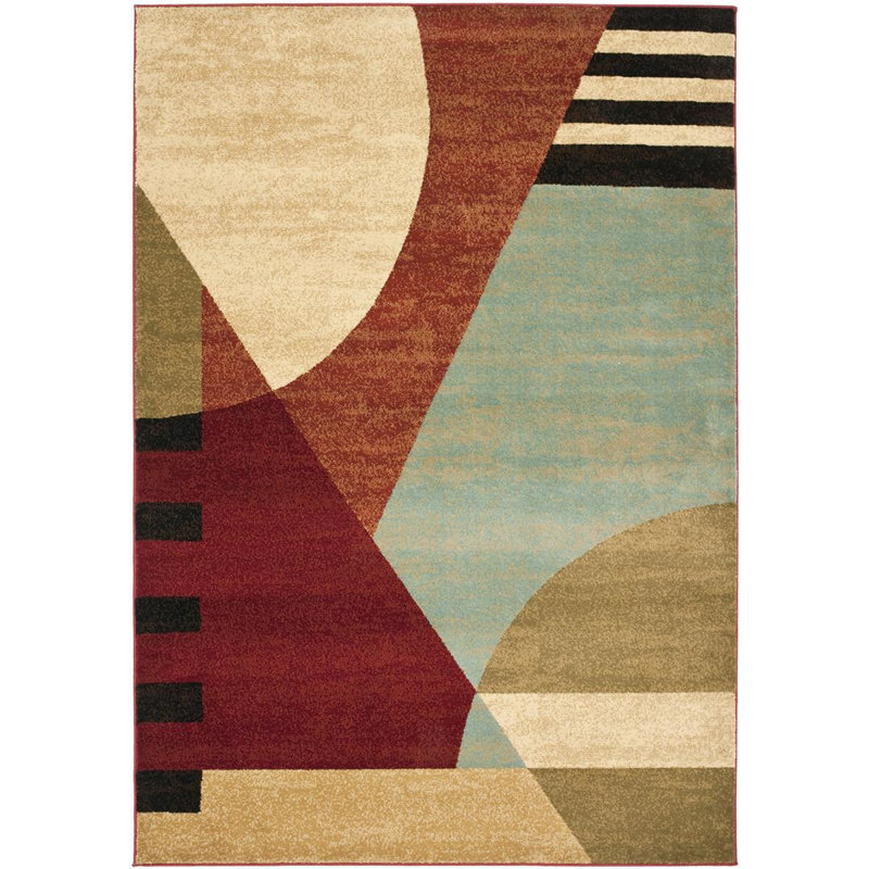 Charis Performance Abstract Rug, Rectangle 4' x 5'7"