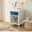 Table de chevet robuste en bois avec tiroir et tablette pour enfants et adultes-130202942