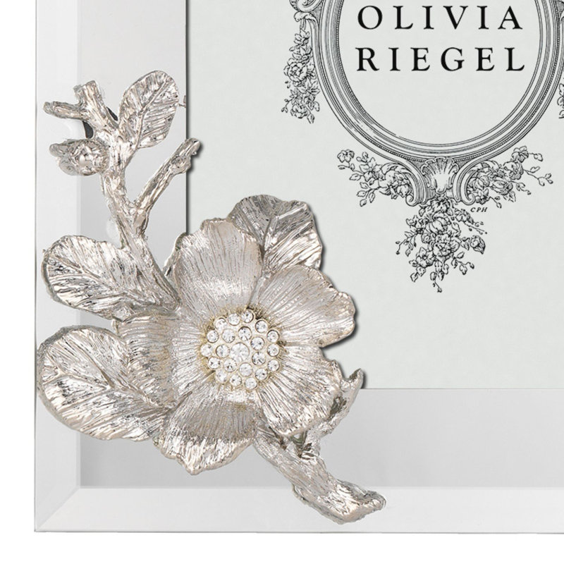 Botanica Glass Picture Frame, Silver, 8" x 10"