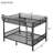 Black Queen Size Metal Bunk Bed With And Storage Shelf, For Adults Teens, Stable Frame, Powder Coated, 350Lbs/600Lbs Capacity Over Comes , Strong Bearing Capacity, Thick Tubes, Tightly Screwed Slats