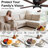 52" Flush Mount Ceiling Fan with Light,  Dual-Sided 5-Blade High Airflow 6-Speed Low Noise DC Motor Reversible Airflow Low Profile Ceiling ﻿-2055234135