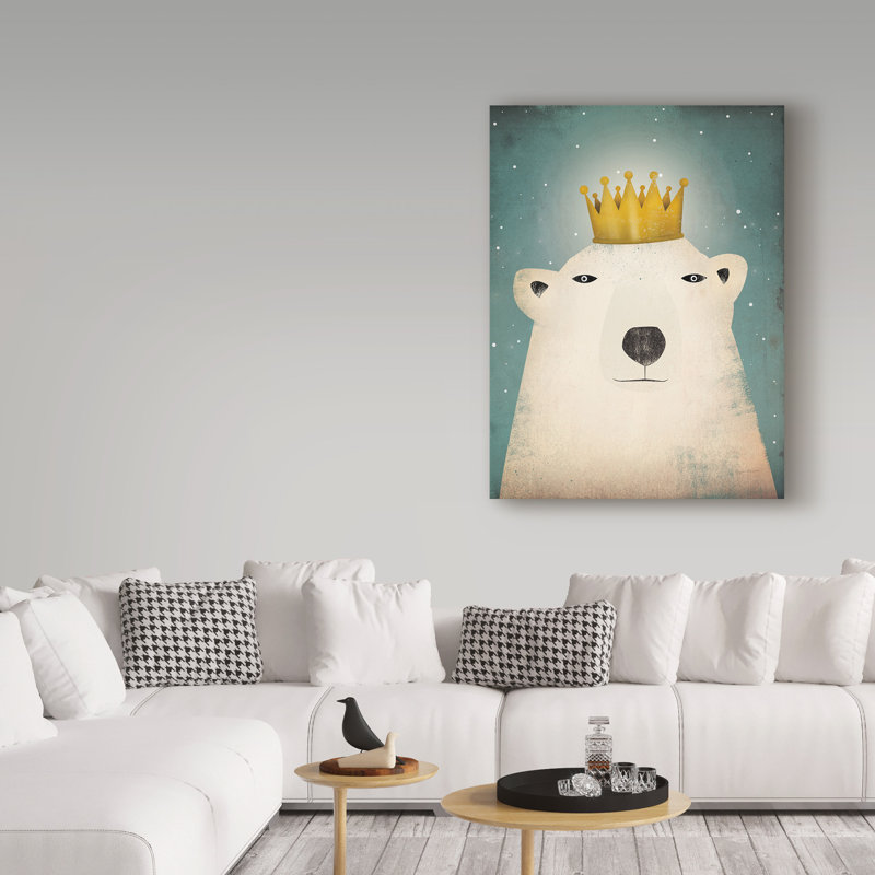 « polar king », art sur toile, H 19 po x l 14 po x P 2 po