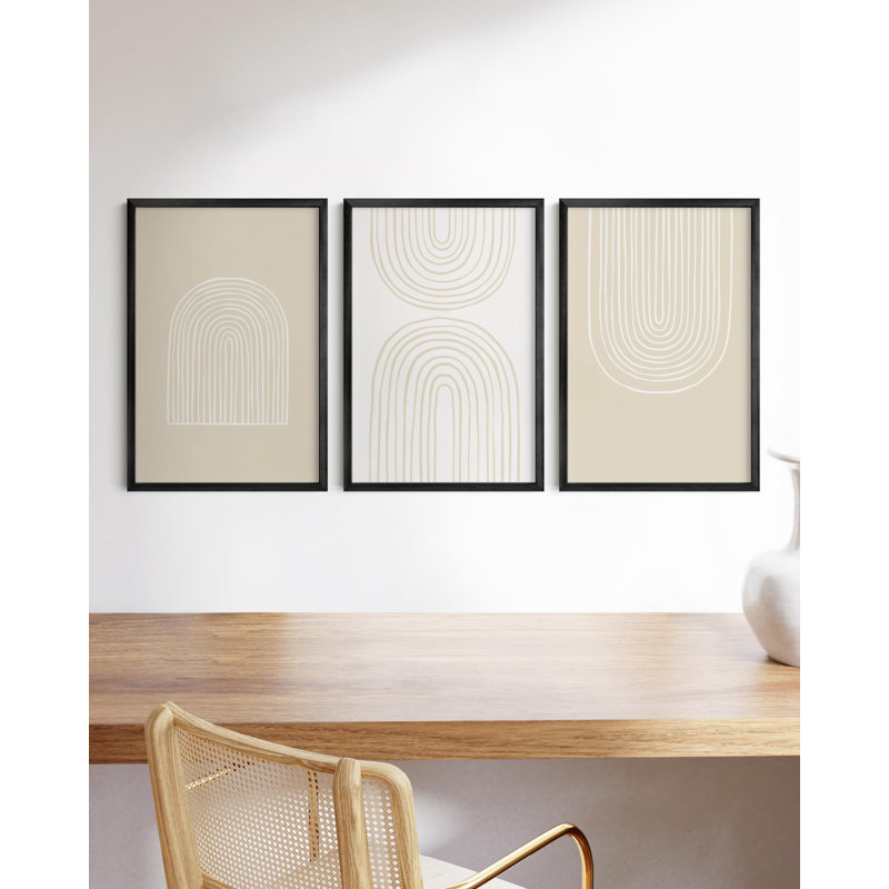 Cadre photo en métal - ensemble de 3, Noir, 16 po x 24 po