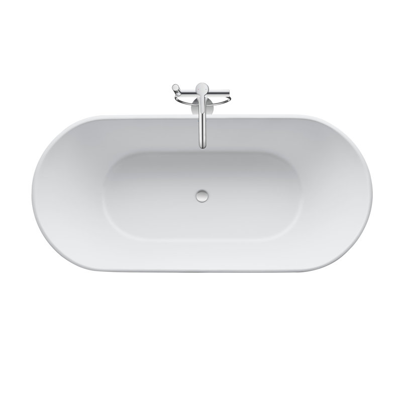 Duravit 63'' White Acrylic Freestanding Soaking Bathtub