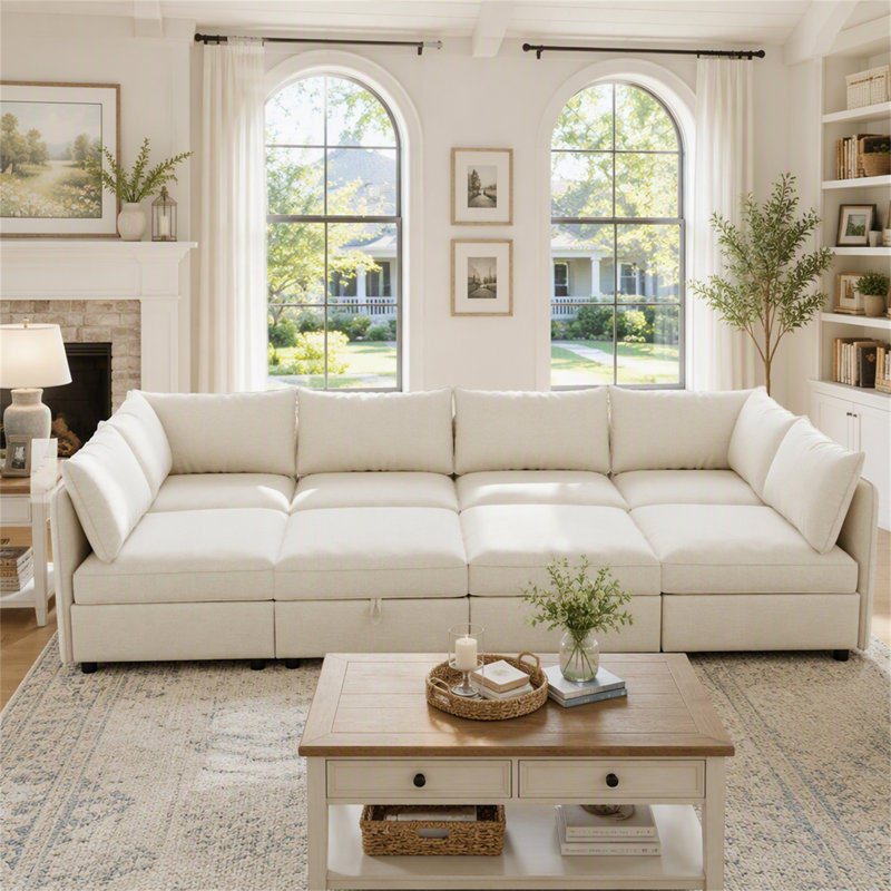 Modular Sectional Sofa, Convertible Sofa Seat With Storage