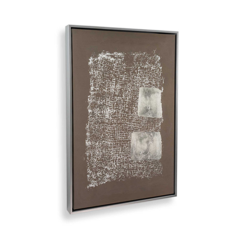 «Reticulum I» par Michael Willett, reproduction d'art, Argent argent, H 16 po x l 12 po