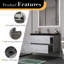 Meuble-lavabo mural moderne avec cuve en quartz noir-129599557