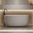 Beige 47-Inch Resin Stone Soaking Tub, Freestanding, Smooth And Delicate Touch, Comfortable Bathing Experience 47'' Solid Surface Freestanding Bathtub, Stone, Spacious For One Bather, Slow Heat