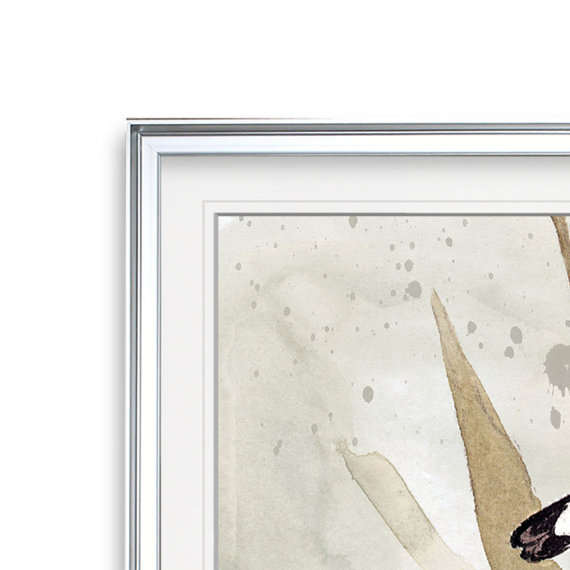 " Neutral Spring I ", 23" H x 23" W x 1.5" D, Silver Framed