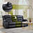 87.01'' Wide Modern Soft Vegan Leather Manual Reclining Sofa With Hide Console (Set of 2)