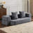 Multi-Functional Convertible Sectional Sofa with Fold-Out Bed & Ottoman Stools - Compact Chenille Couch for Small Spaces, Home Office, & Guest Rooms?-213685880