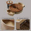 Ensemble de tables basses rondes en noyer massif et en bois manufacturé