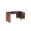Bureau rectangulaire moderne en bois massif brun 66,93 "-1991366865