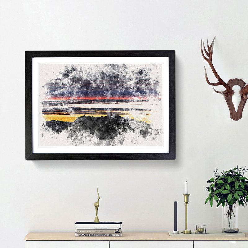 Monte Due Mani Mountain in Italy - Picture Frame Graphic Art Print, Black Framed, 27cm H x 36cm W x 2cm D