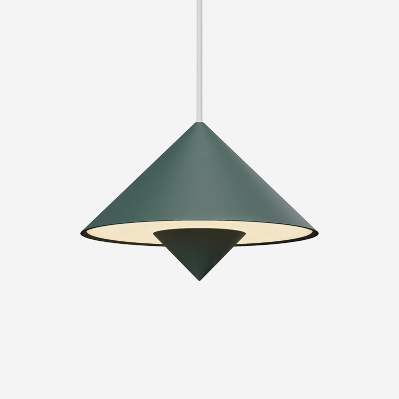 Jai Pendant Light, Sage, 11'' H x 9.84'' W x 9.84'' D, White