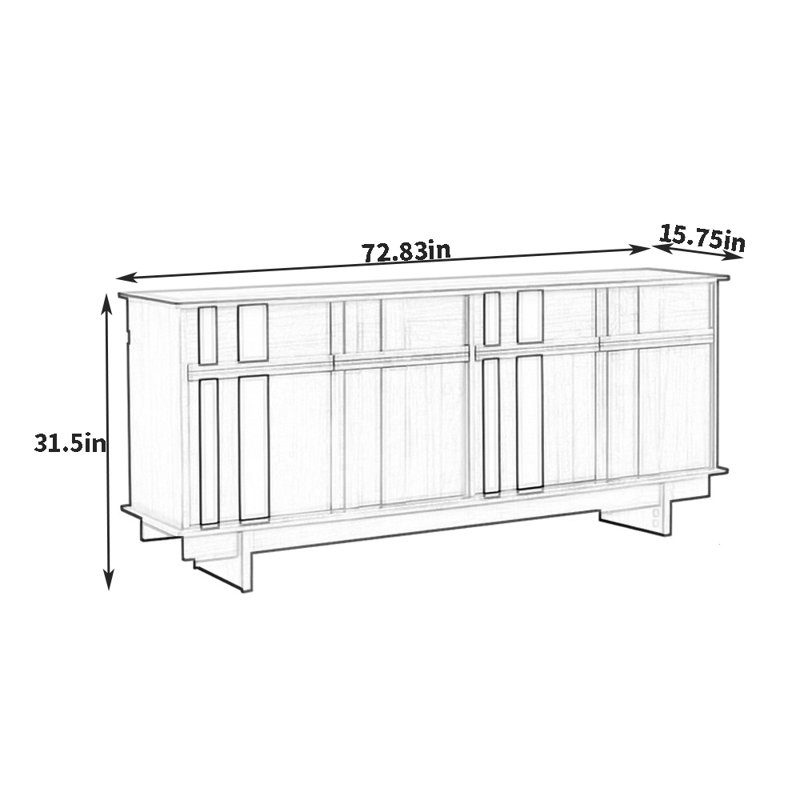 Kitchen Storage Retro-Style Sideboard