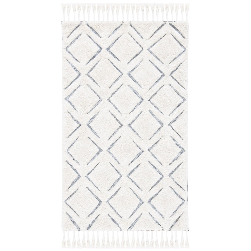 Gaetane Hand Tufted Performance Geometric Rug, Rectangle 3' x 5'