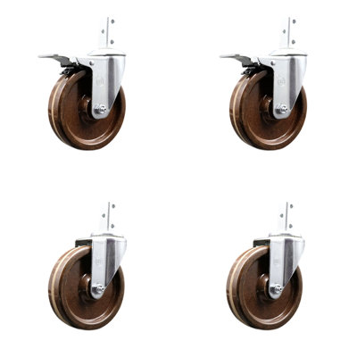 4 Piece High Temp Phenolic Caster Set