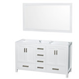 Sheffield 59" Double Bathroom Vanity Base Only