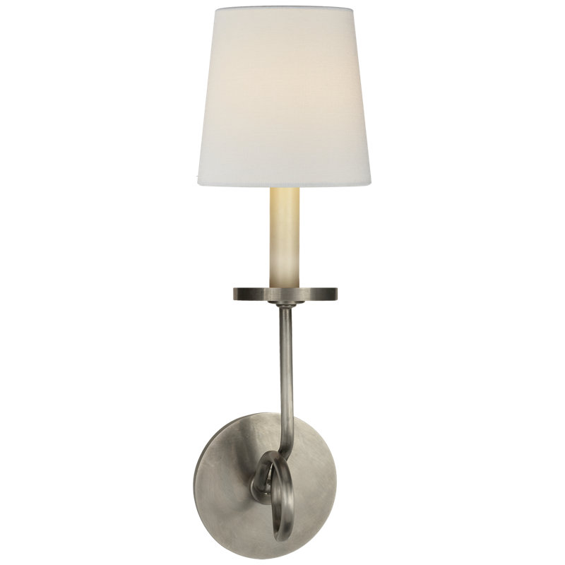 Chapman & Myers Symmetric Twist Single Sconce, Antique Nickel, Paper