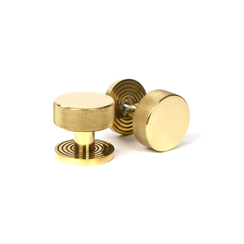 Brompton Interior Mortise Knobset, Polished Brass