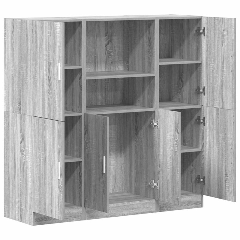 2 131.5cm Kitchen Pantry, Grey/Sonoma