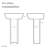 Sublime Two-Piece Glossy White Ceramic Rectangular Pedestal Sink-101370110