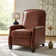 Glen Ellyn 30" Wide Genuine Leather Manual Club Recliner