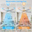 Ventilateur de plafond intelligent de 52 pouces avec lumière avec 5 pales en ABS à intensité variable et fonction mémoire