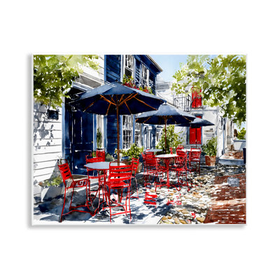 Cafe Classic Red Chairs Wall Plaque, design by Franklyn Gregory