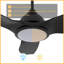 Ventilateur de plafond intelligent 52 po avec télécommande, ensemble d'éclairage DEL, moteur à courant continu, tige verticale incluse