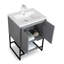  Meuble-lavabo 2-en-1 mural et autoportant avec comptoir et lavabo, armoire de rangement à tablette ouverte-1962190199-1976912117