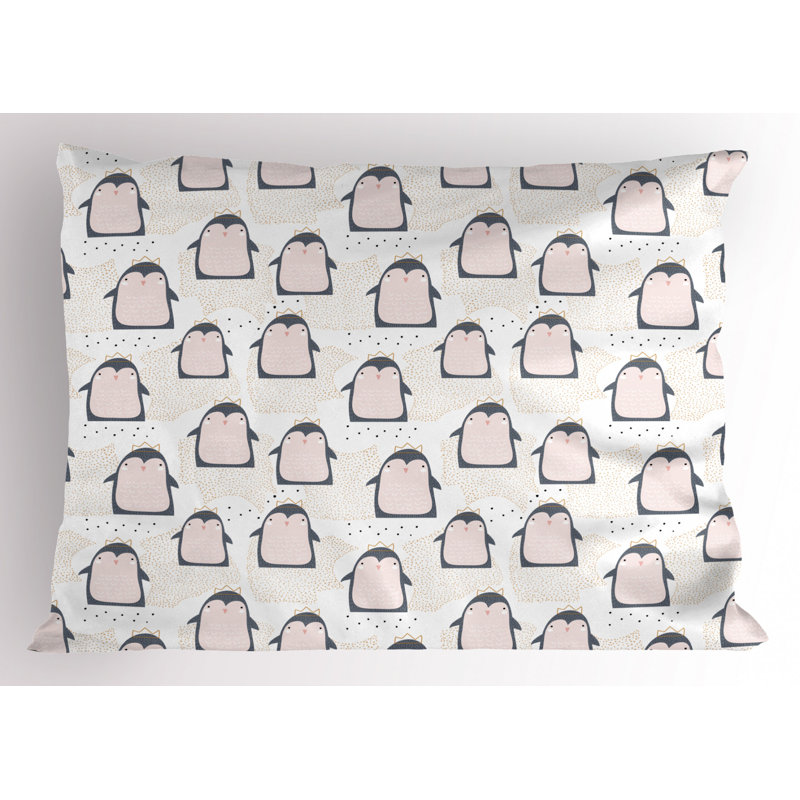 Black/Pink Poyester Microfiber Piece Sham, Queen