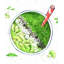 Green Smoothie - Toile de cuisine verte pour la décoration intérieure