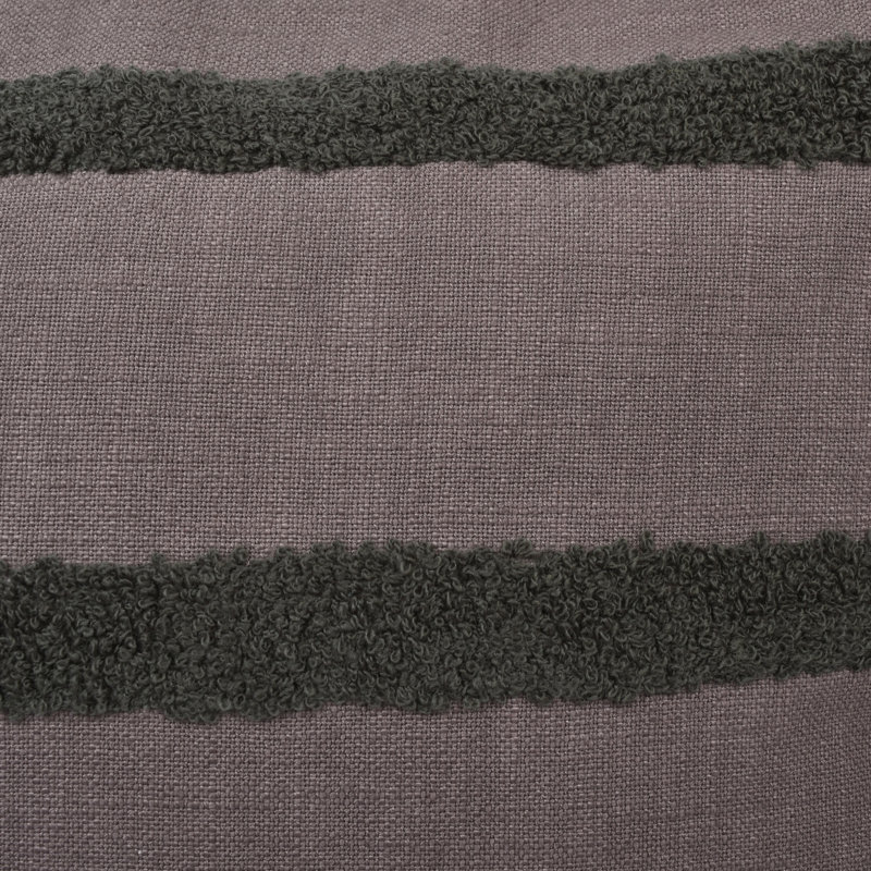 Housse de coussin 100% coton, Brun / vert