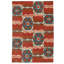 Flatweave Wool Ikat Area Rug in Multi