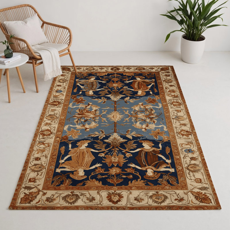 Tapis d'intérieur et d'extérieur brun français, Rectangulaire 3 pi x 5 pi