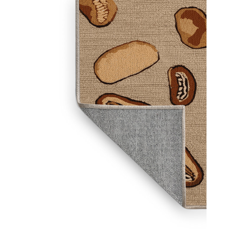  Tapis lavable avec haricots et légumes, Rectangulaire 3 pi x 5 pi