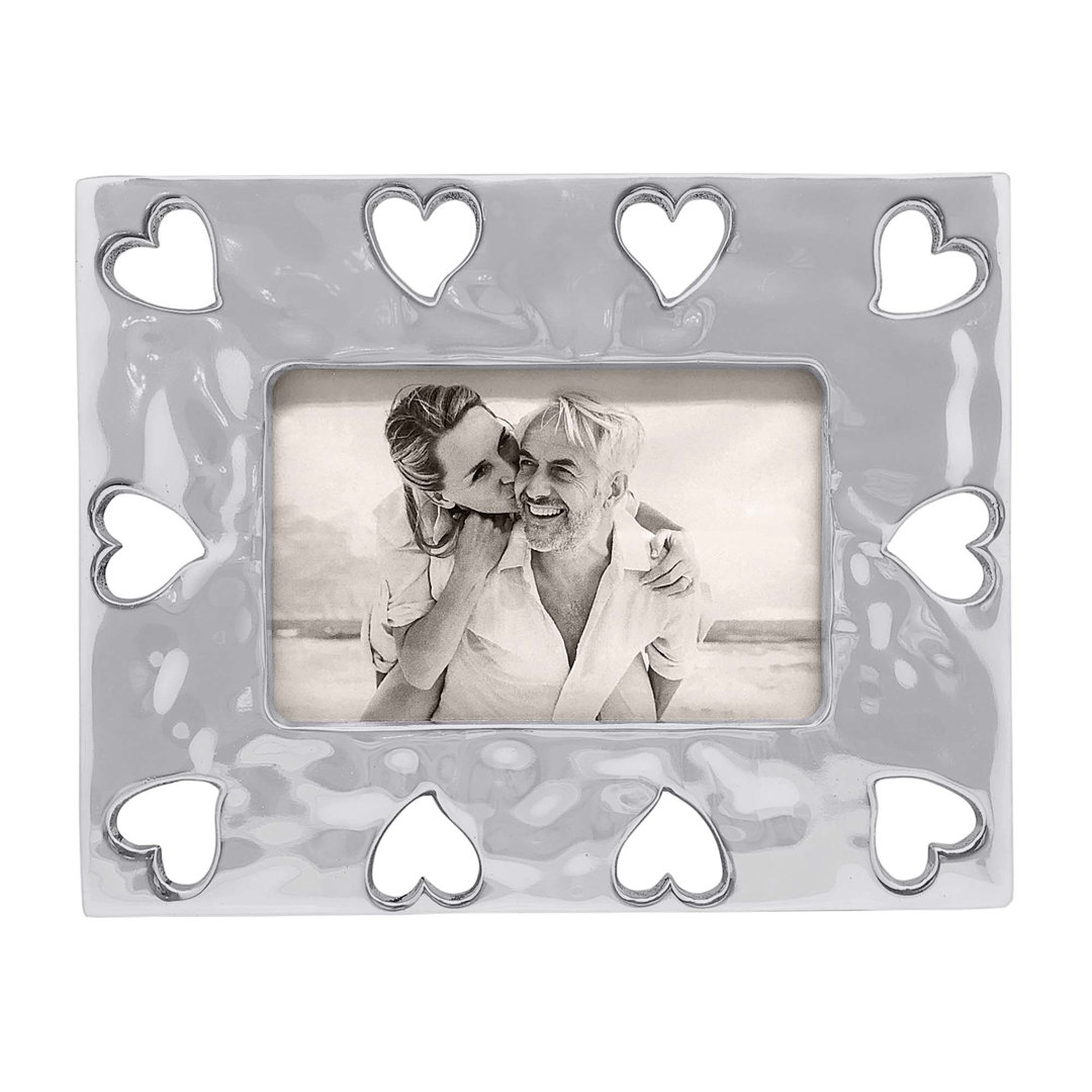 First Comes Love Silver Metal Embossed Picture Frame Mariposa